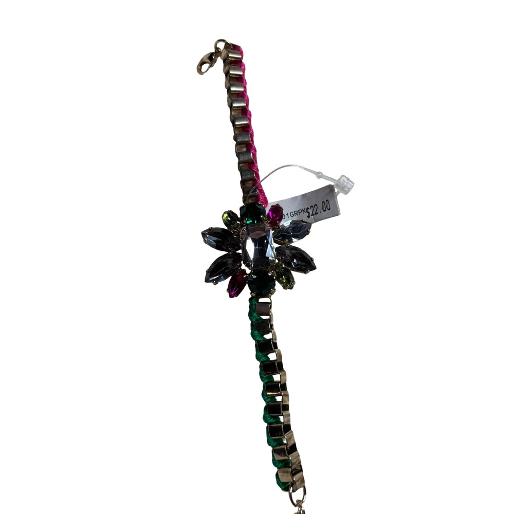 House of Harlow 1960 Cord-Interwoven Gemstone Cluster Bracelet